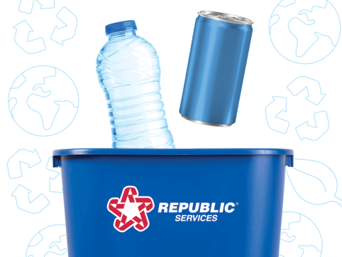 water bottles and aluminum cans