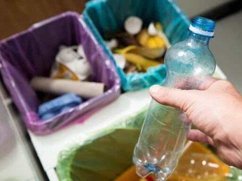 recycling a plastic bottle