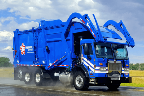 Blue Republic Services Trash Truck