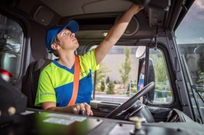 female truck driver