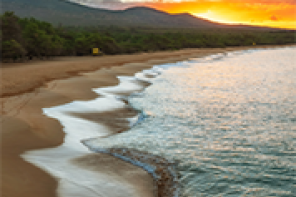 hawaii beach at sunset 