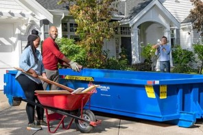 Home renovation dumpster