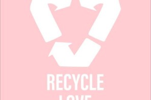 recycle love pink poster