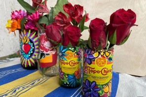 repurposed glass bottles