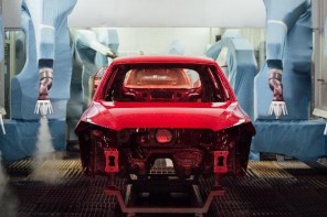 car in a paint shop 