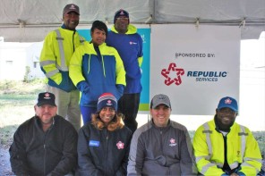 Republic Services Employees in an event tent 