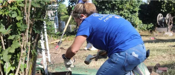 person gardening