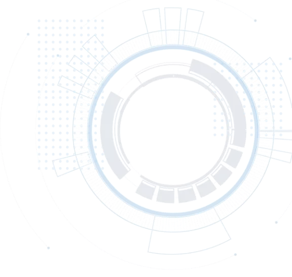 graphic circle with lines and dots