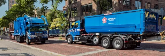 garbage trucks